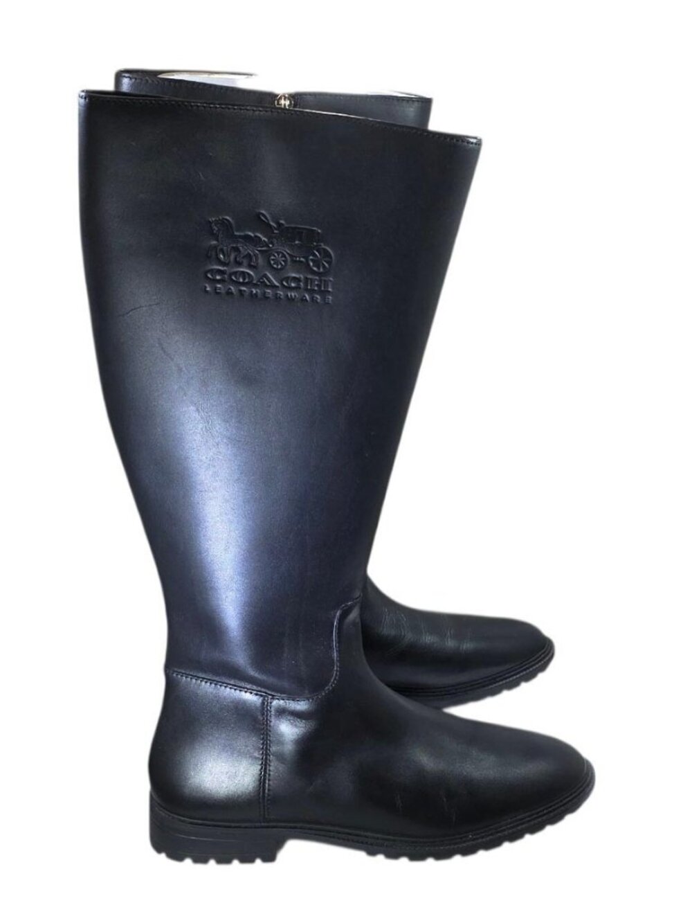 Coach Fynn Leather Boots Black - Picture 3 of 12
